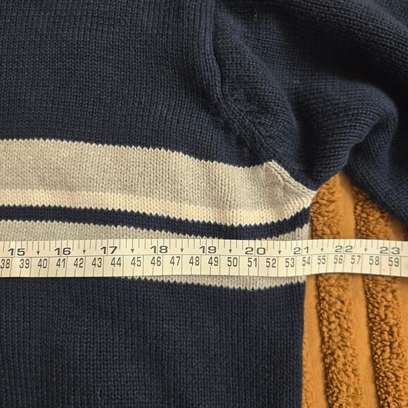 Bill Blass Men Vintage 90s Y2K Preppy Retro Grandpa Knit Polo Striped Sweater L - Picture 9 of 10